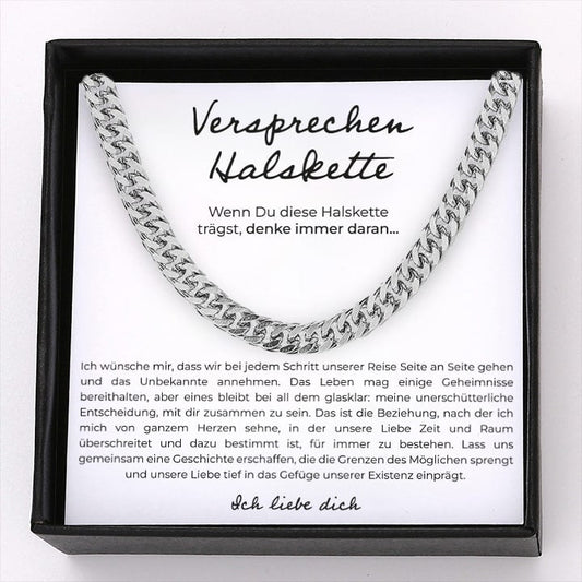 Panzerkette mit Versprechen-Karte für ihn und Söhne - Liebesketten