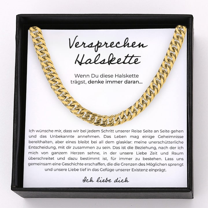 Panzerkette mit Versprechen-Karte für ihn und Söhne