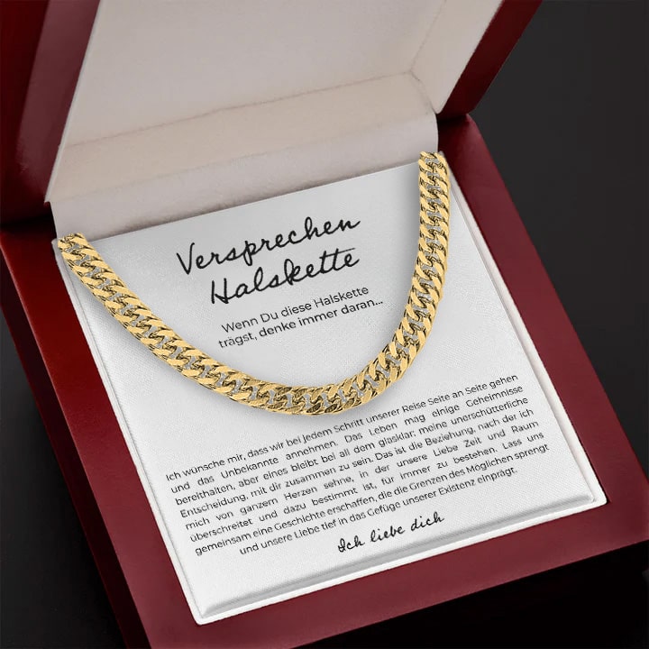 Panzerkette mit Versprechen-Karte für ihn und Söhne