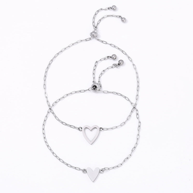 Passendes Herz-Armband-Set für beste Freundinnen
