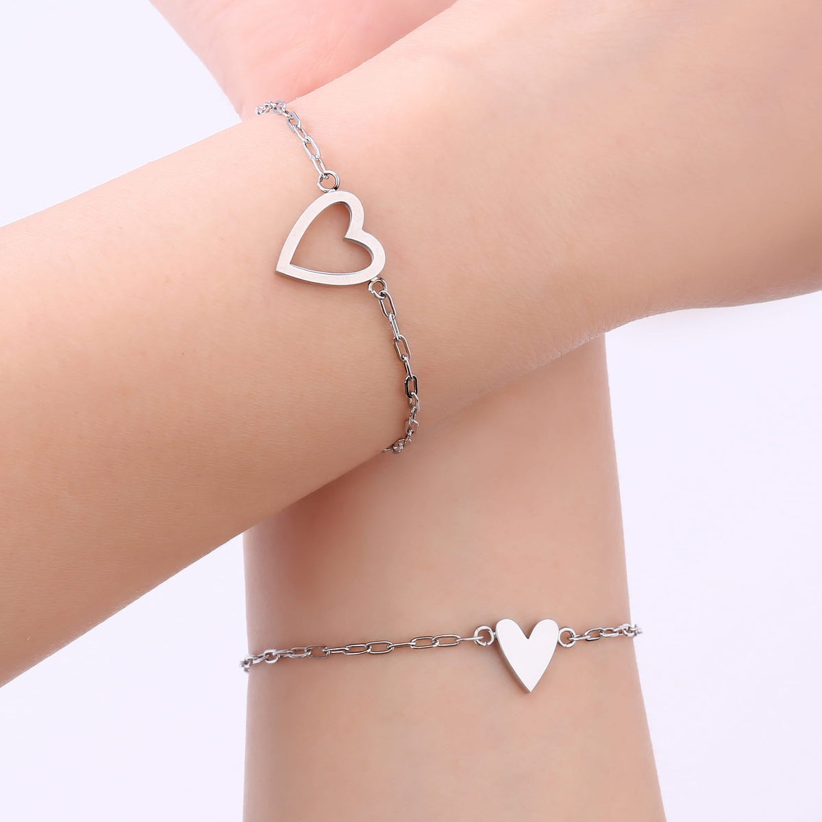 Passendes Herz-Armband-Set für beste Freundinnen - Liebesketten