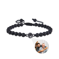 Perlenarmband mit Foto im Durchschau-Stein für dich