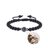 Perlenarmband mit Foto im Durchschau-Stein für dich