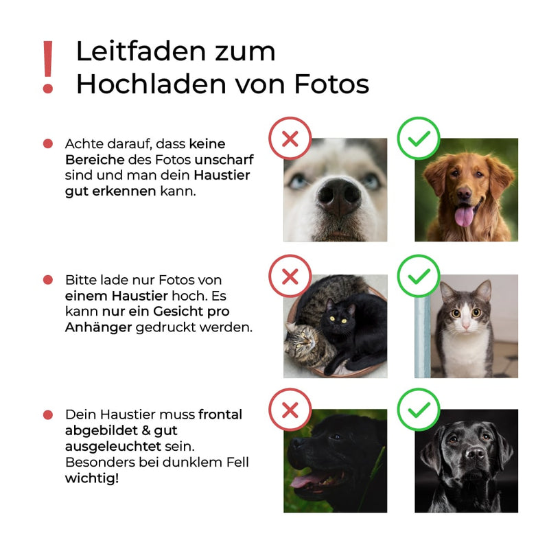 Personalisierte Halskette mit Portrait deines Haustiers