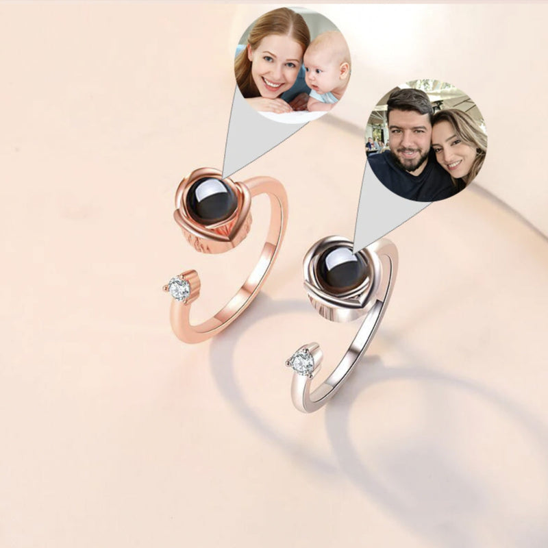 Personalisierter Foto-Ring mit verstecktem Bild