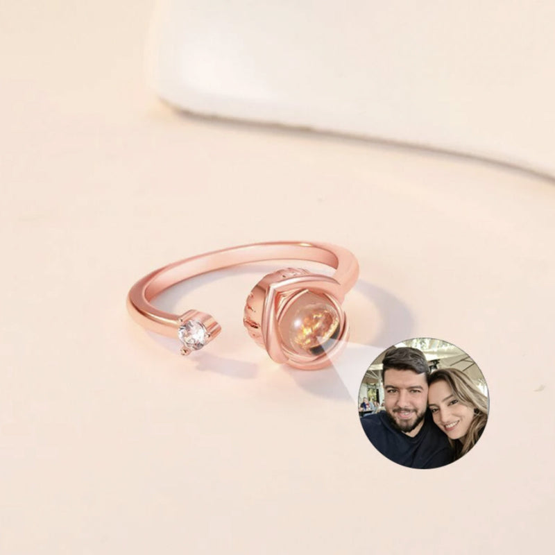 Personalisierter Foto-Ring mit verstecktem Bild
