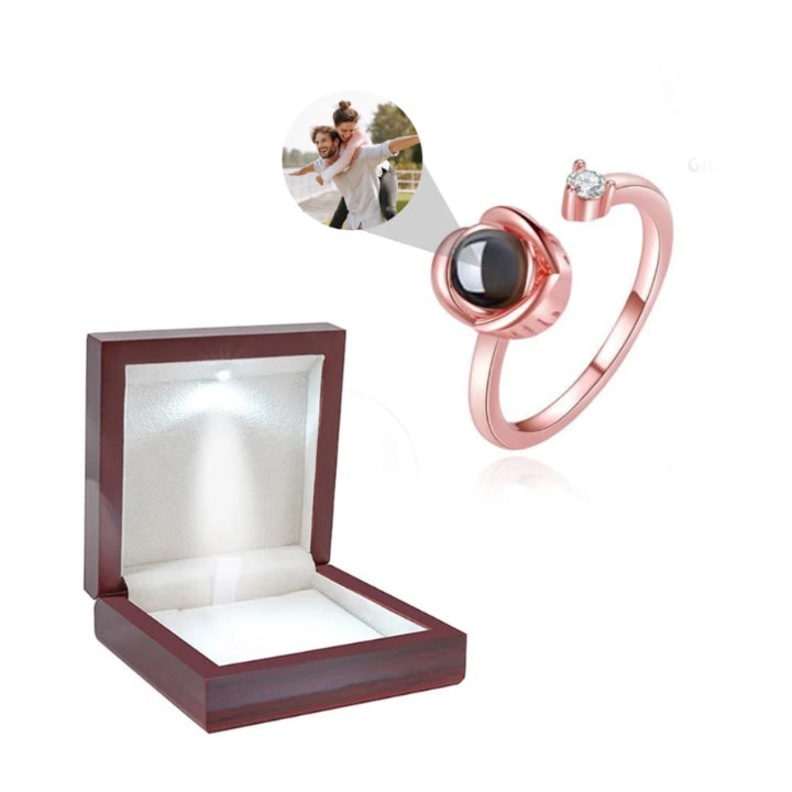 Personalisierter Foto-Ring mit verstecktem Bild - Liebesketten