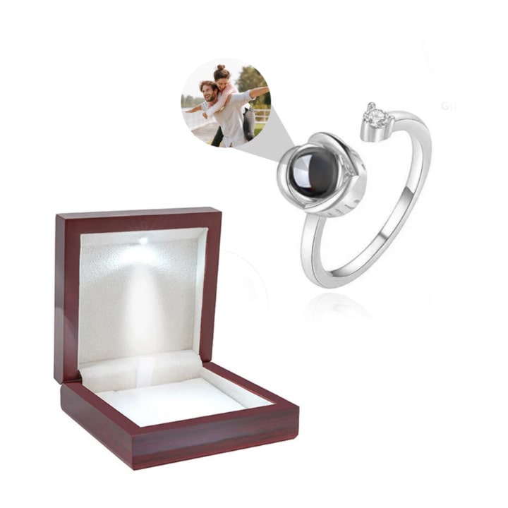Personalisierter Foto-Ring mit verstecktem Bild