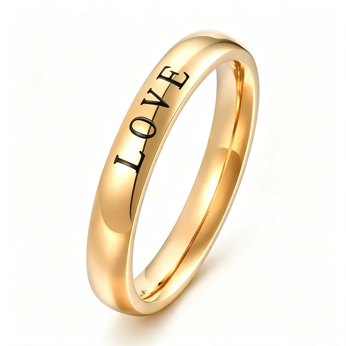 Personalisierter Ring mit Namensgravur am Band - Liebesketten