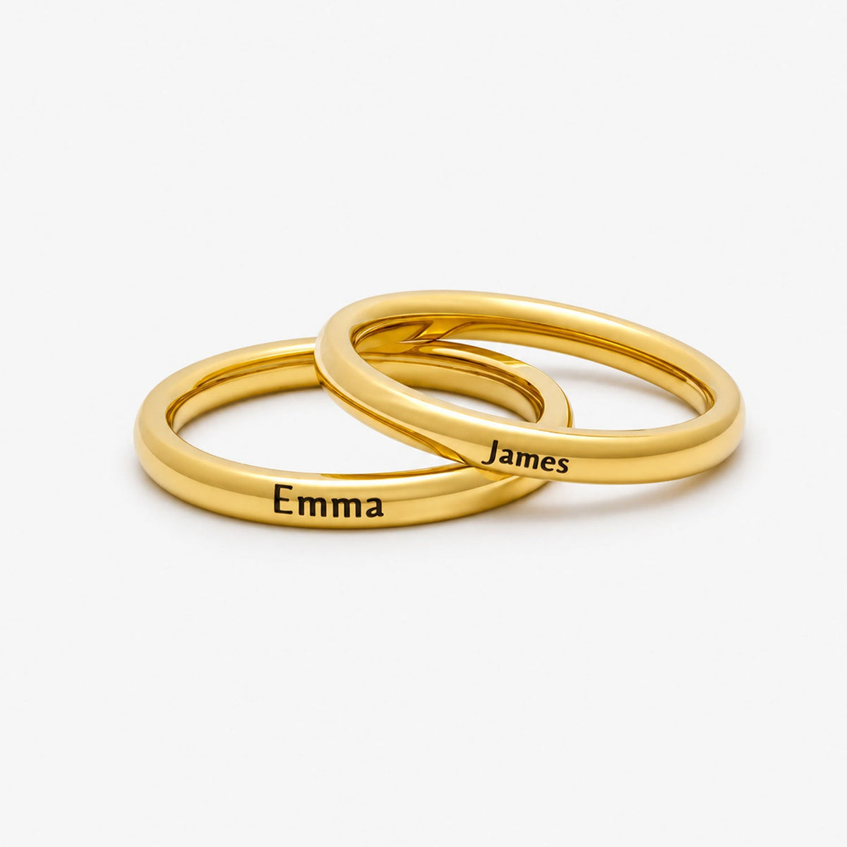 Personalisierter Ring mit Namensgravur am Band - Liebesketten