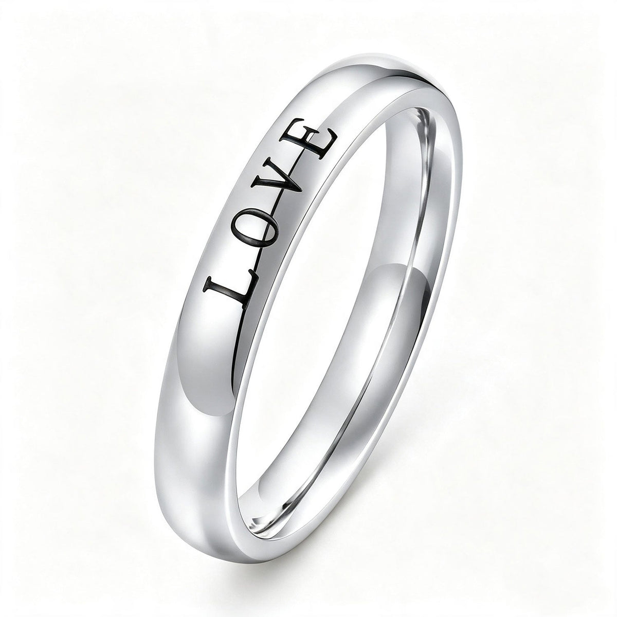 Personalisierter Ring mit Namensgravur am Band - Liebesketten