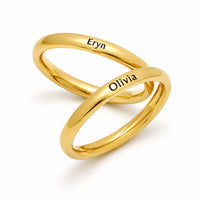 Personalisierter Ring mit Namensgravur am Band