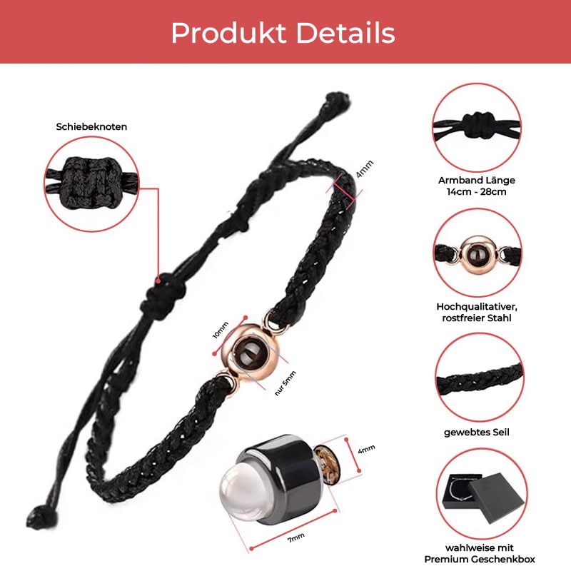 Personalisiertes Fotoarmband mit deinem eigenen Bild - Liebesketten