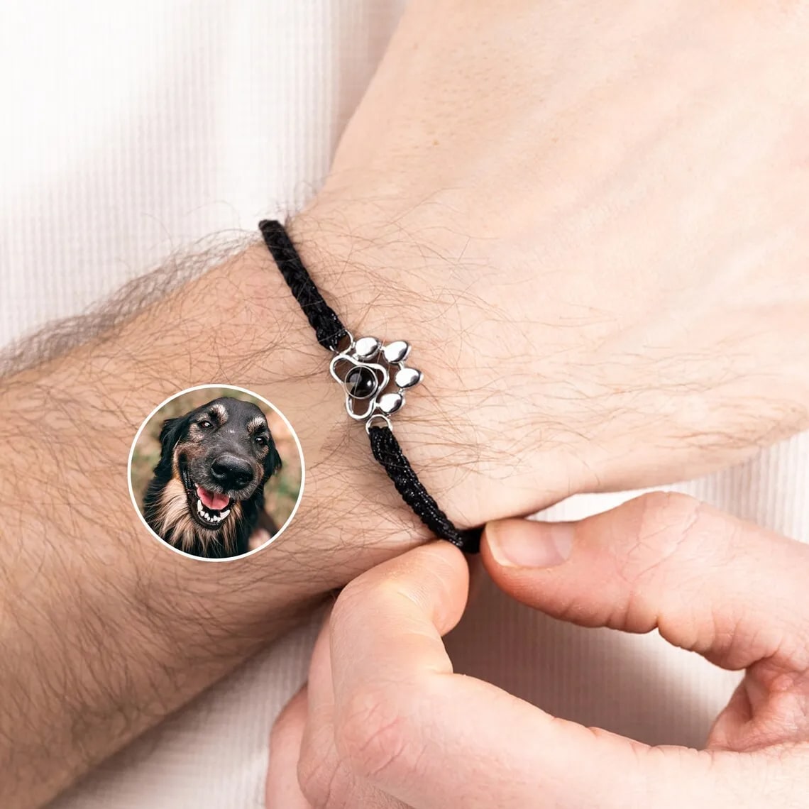 Personalisiertes Pfoten-Armband mit Foto deines Tieres - Liebesketten