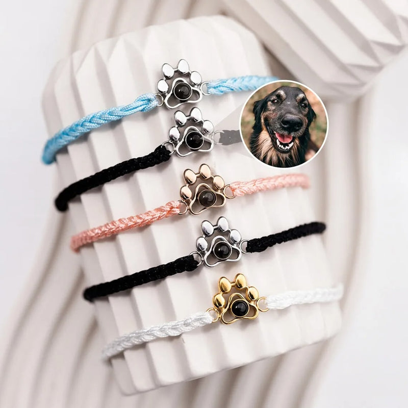 Personalisiertes Pfoten-Armband mit Foto deines Tieres