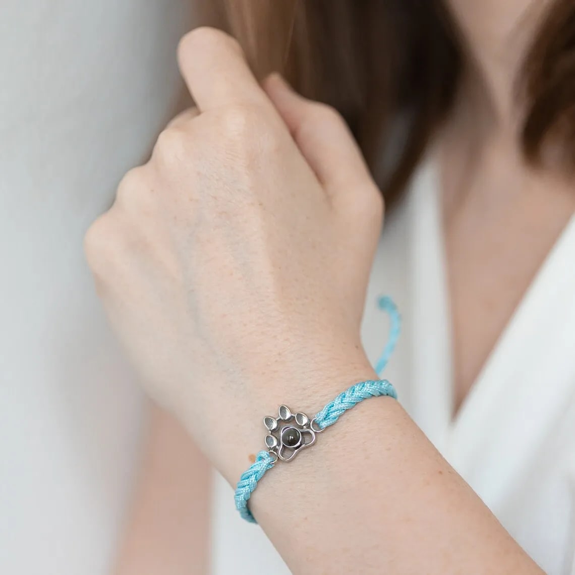 Personalisiertes Pfoten-Armband mit Foto deines Tieres - Liebesketten