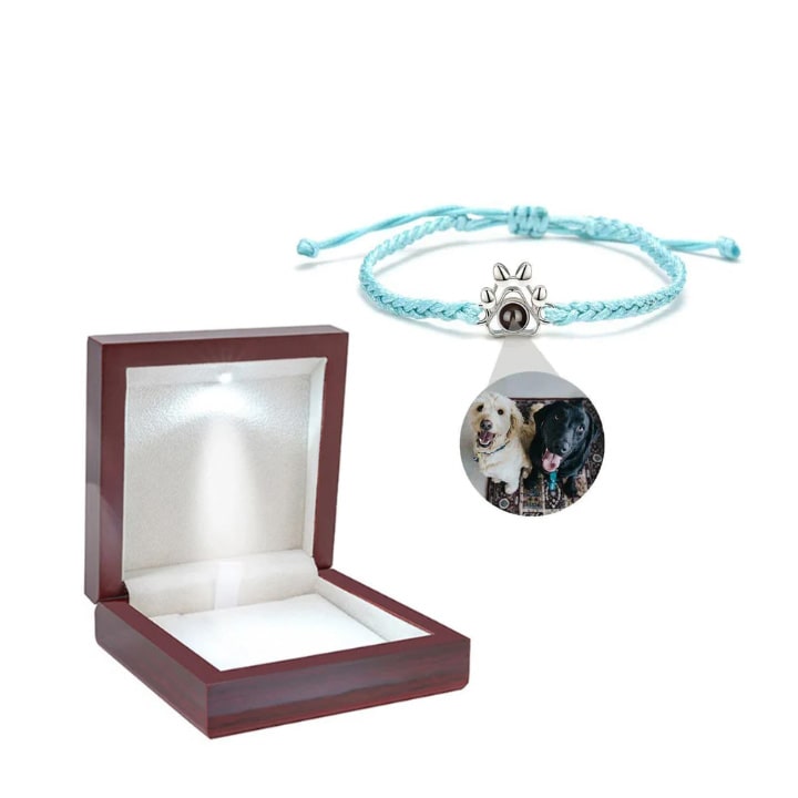 Personalisiertes Pfoten-Armband mit Foto deines Tieres - Liebesketten