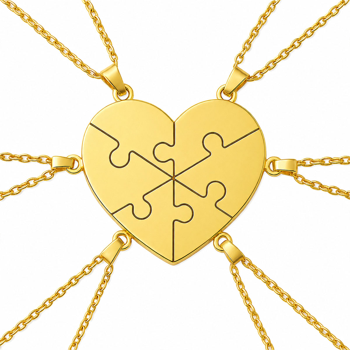 Puzzle-Halskette mit bis zu acht Namensteilen - Liebesketten