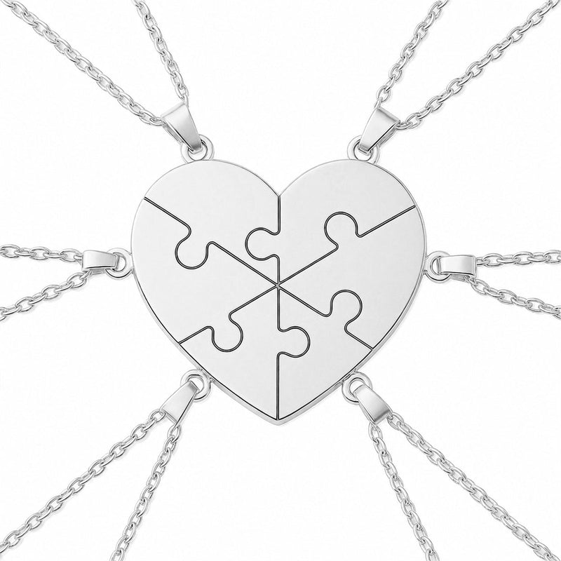 Puzzle-Halskette mit bis zu acht Namensteilen