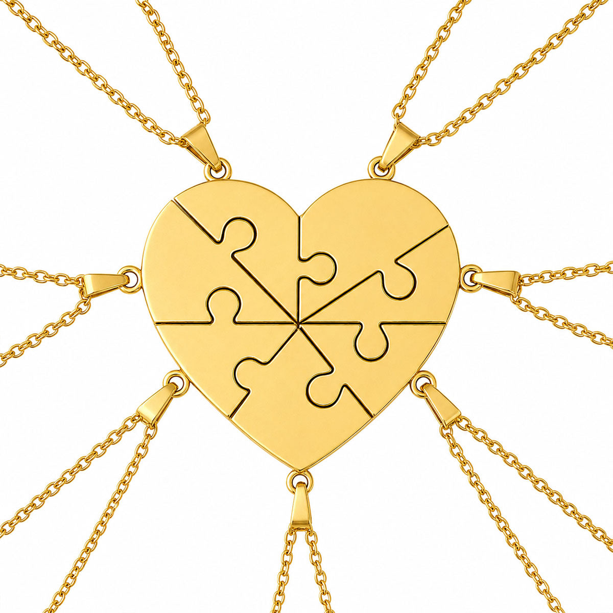 Puzzle-Halskette mit bis zu acht Namensteilen - Liebesketten