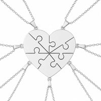 Puzzle-Halskette mit bis zu acht Namensteilen
