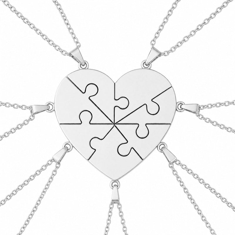 Puzzle-Halskette mit bis zu acht Namensteilen