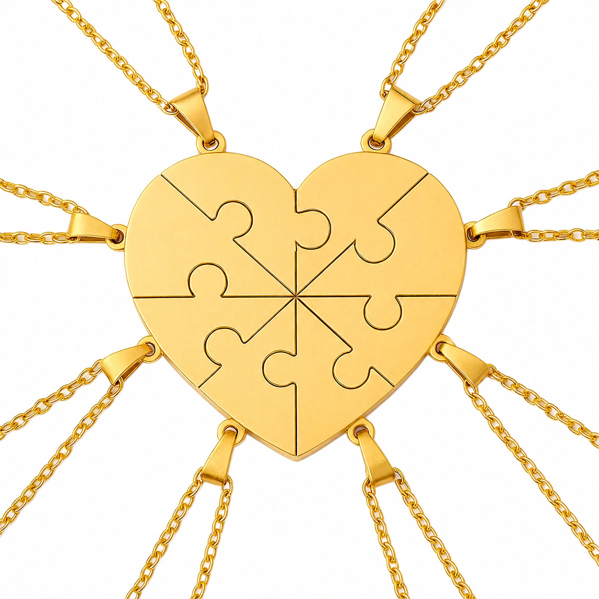 Puzzle-Halskette mit bis zu acht Namensteilen - Liebesketten