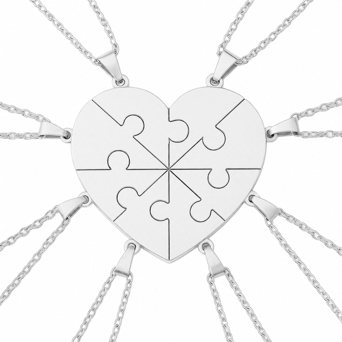 Puzzle-Halskette mit bis zu acht Namensteilen - Liebesketten