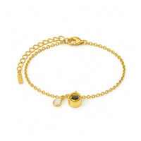Schiebe-Armband mit Geburtsstein und feiner Gravur