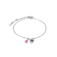 Schiebe-Armband mit Geburtsstein und feiner Gravur