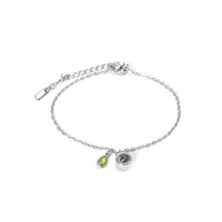 Schiebe-Armband mit Geburtsstein und feiner Gravur