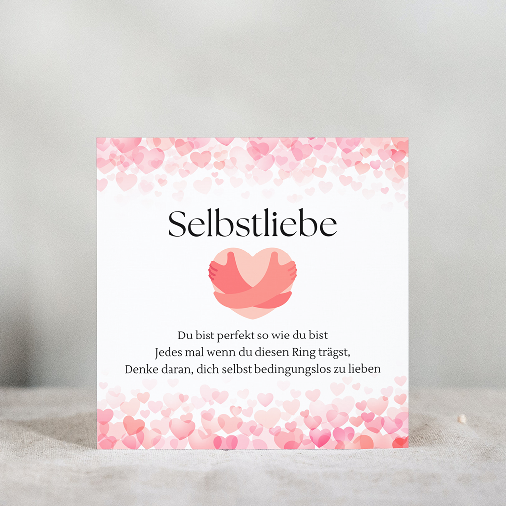Schmaler Ring mit Gravur zur Selbstliebe für jeden Tag - Liebesketten