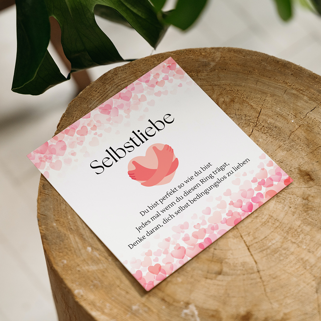Schmaler Ring mit Gravur zur Selbstliebe für jeden Tag - Liebesketten