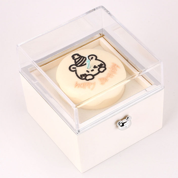 Überraschungs-Rosenbox mit Herzkette und Notiz