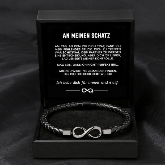 Unendlichkeits-Armband an meinen Schatz mit Gravur - Liebesketten