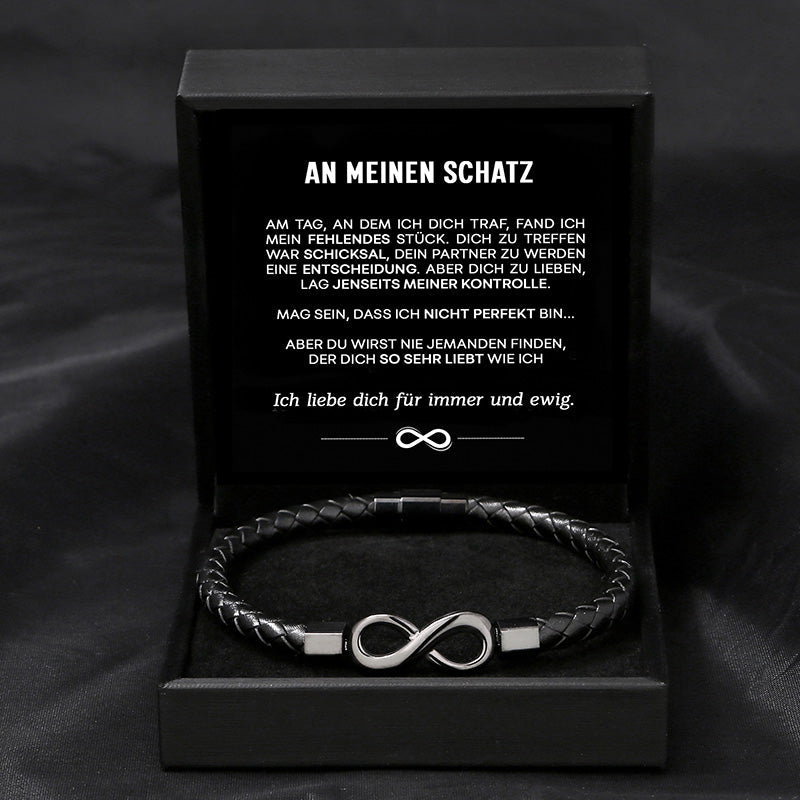 Unendlichkeits-Armband an meinen Schatz mit Gravur
