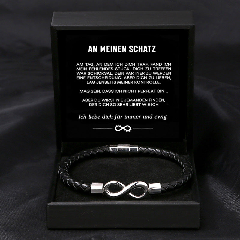 Unendlichkeits-Armband an meinen Schatz mit Gravur