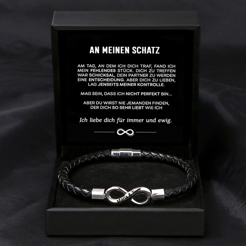 Unendlichkeits-Armband an meinen Schatz mit Gravur - Liebesketten
