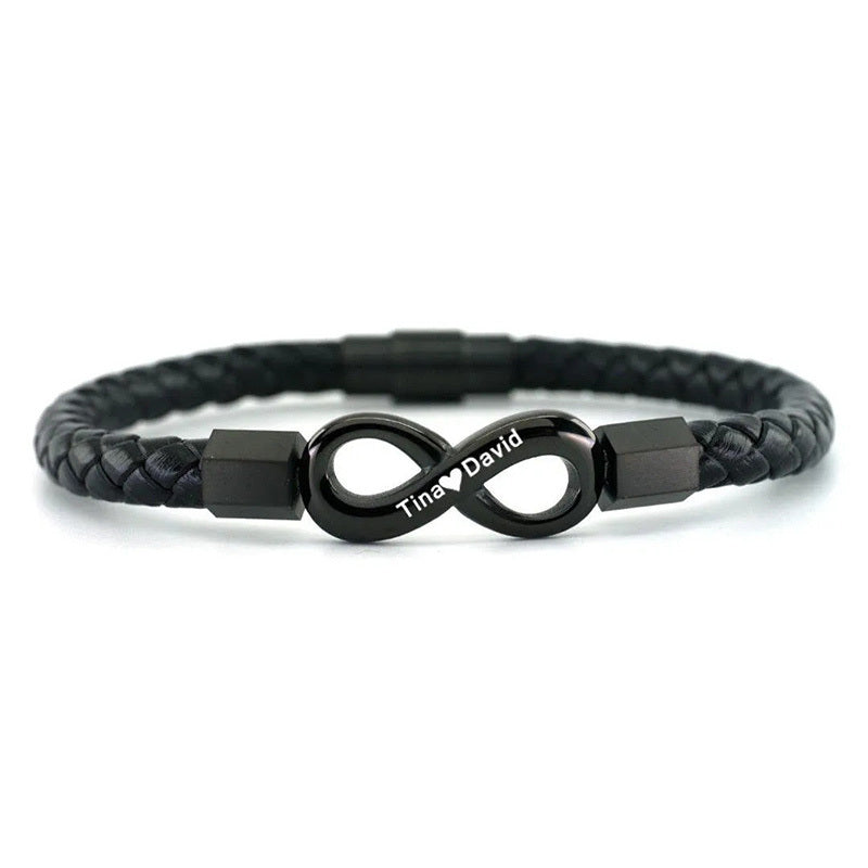 Unendlichkeits-Armband an meinen Schatz mit Gravur