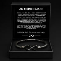 Unendlichkeits-Armband mit Gravur für den Ehemann