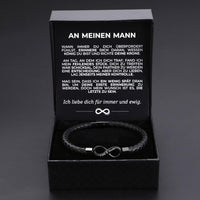 Unendlichkeits-Armband mit Gravur für den Ehemann