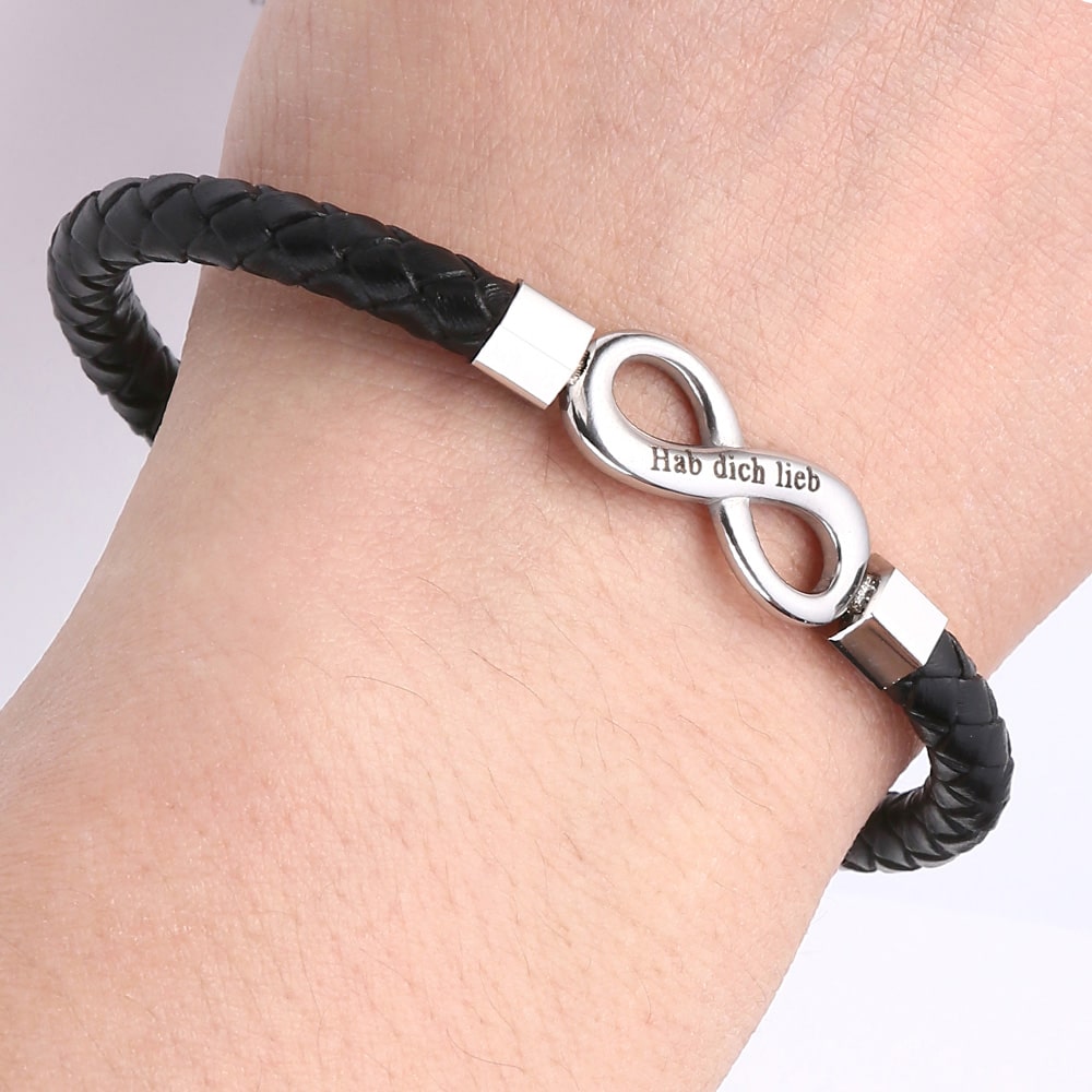 Unendlichkeits-Armband mit Gravur für den Ehemann - Liebesketten