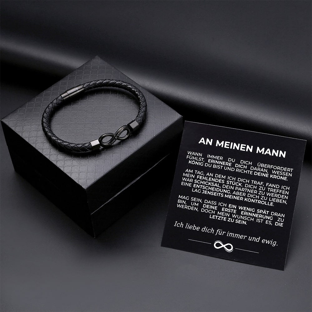 Unendlichkeits-Armband mit Gravur für den Ehemann - Liebesketten