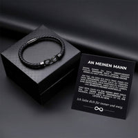 Unendlichkeits-Armband mit Gravur für den Ehemann