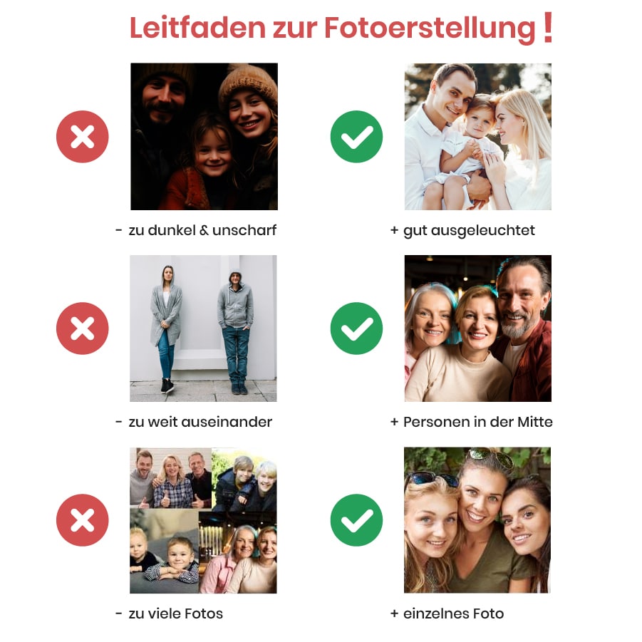Zierliches Fotoarmband mit Bild im runden Stein - Liebesketten